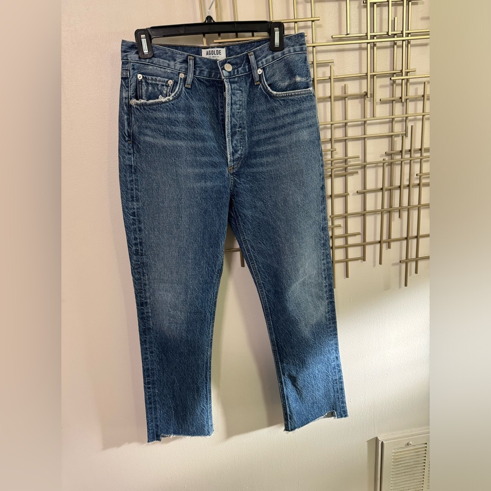 Agolde jeans Riley high rise crop straight